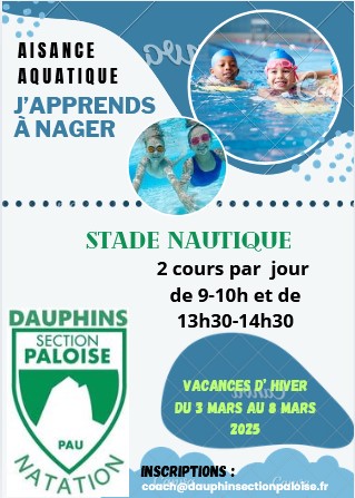 AISANCE AQUATIQUE – J’APPRENDS A NAGER